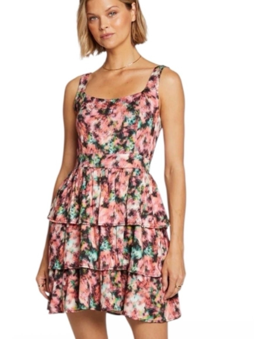 saltwater luxe Lana tiered mini dress